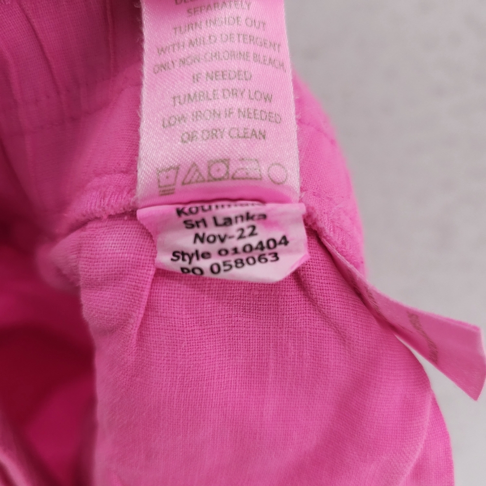 NWT LILLY PULITZER Lilo Linen Short Aura Pink Lagoon Garment Dyed S M XL - Picture 5 of 10